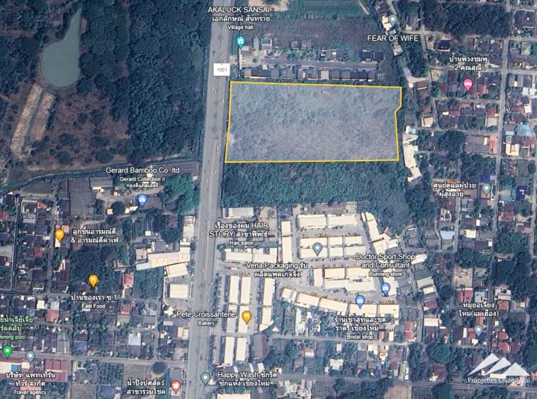 Land For Sale On Hwy 1001 In San Sai, Chiang Mai - PC-SAN004-A