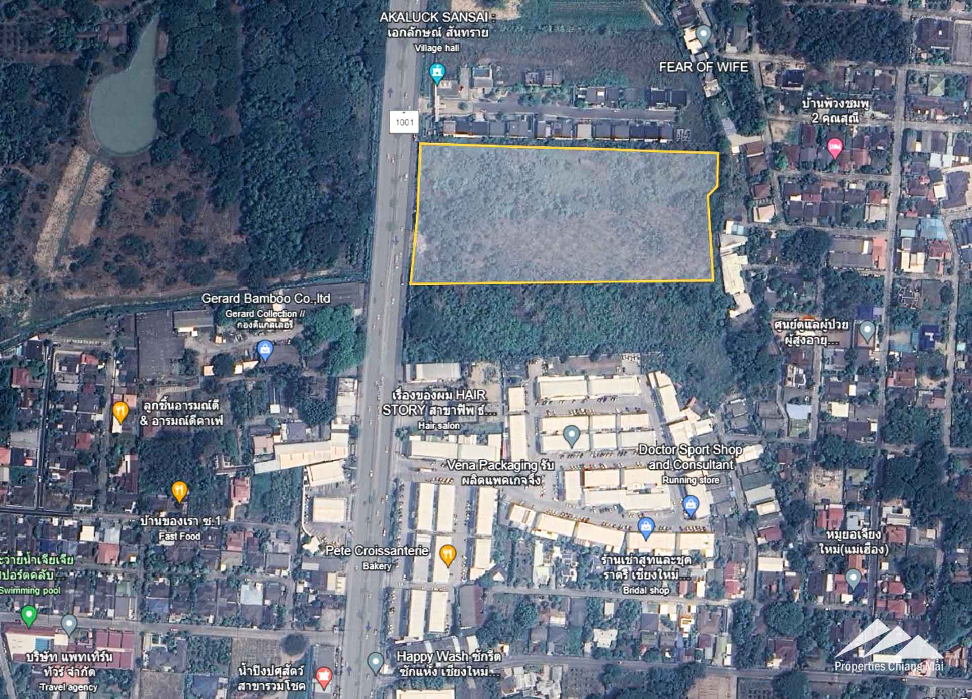 Land For Sale On Hwy 1001 In San Sai, Chiang Mai - PC-SAN004-A