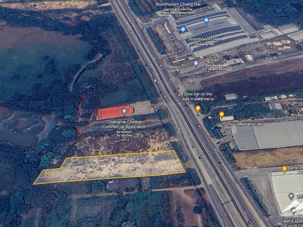 Land For Sale On The Super Hwy 11 In Saraphi, Chiang-Mai - PC-SP001-5