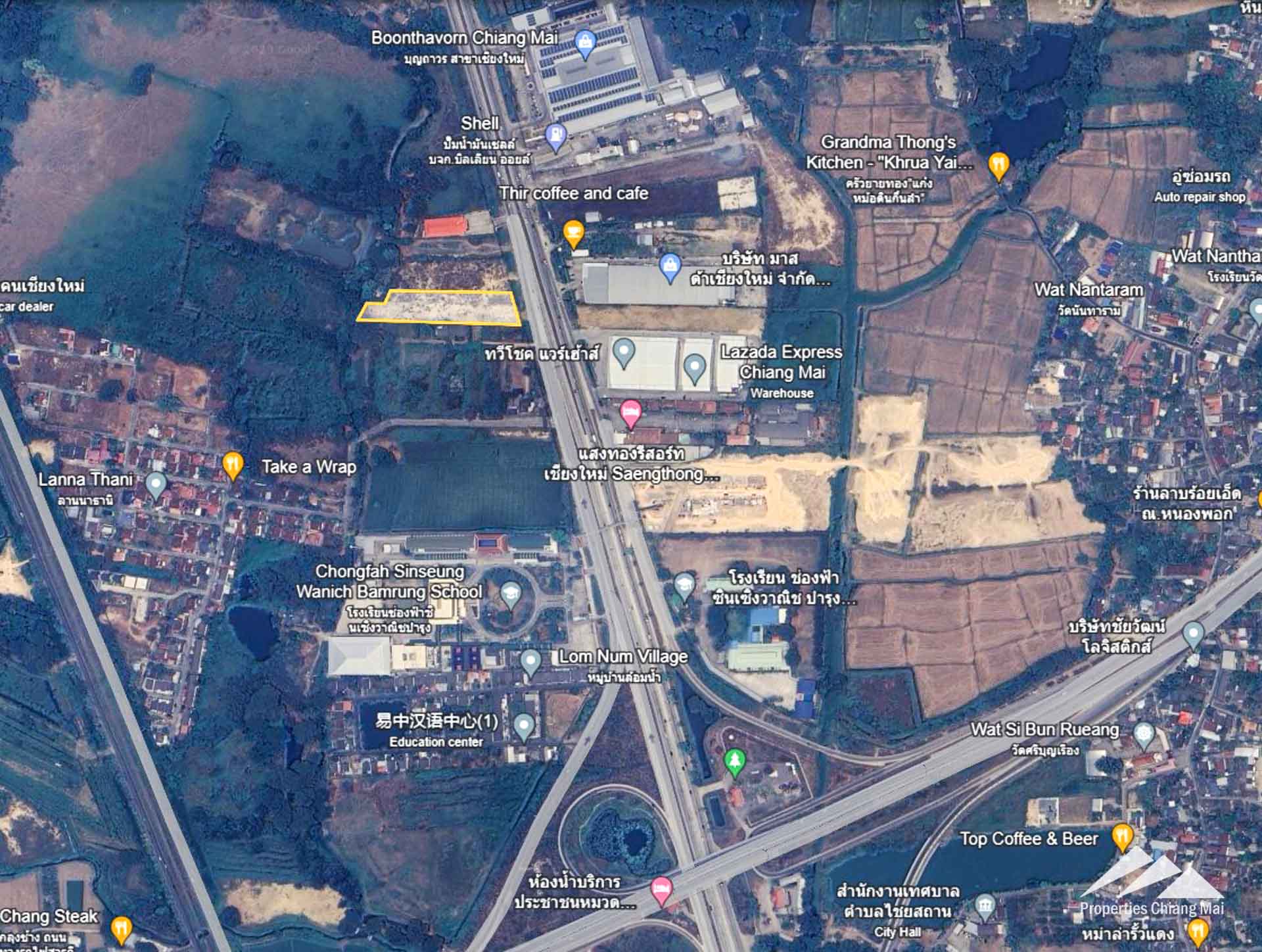 Land For Sale On The Super Hwy 11 In Saraphi, Chiang-Mai - PC-SP001-5