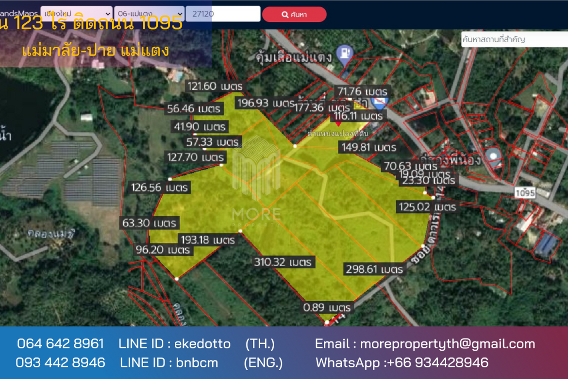 More-067LS Land for sale in Chiang Mai 123 Rai