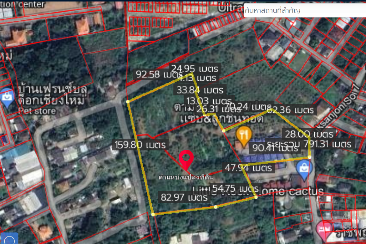 Property id121ls Land for sale in Faham 15-3-90Rai near Central Festival-MR-121ls