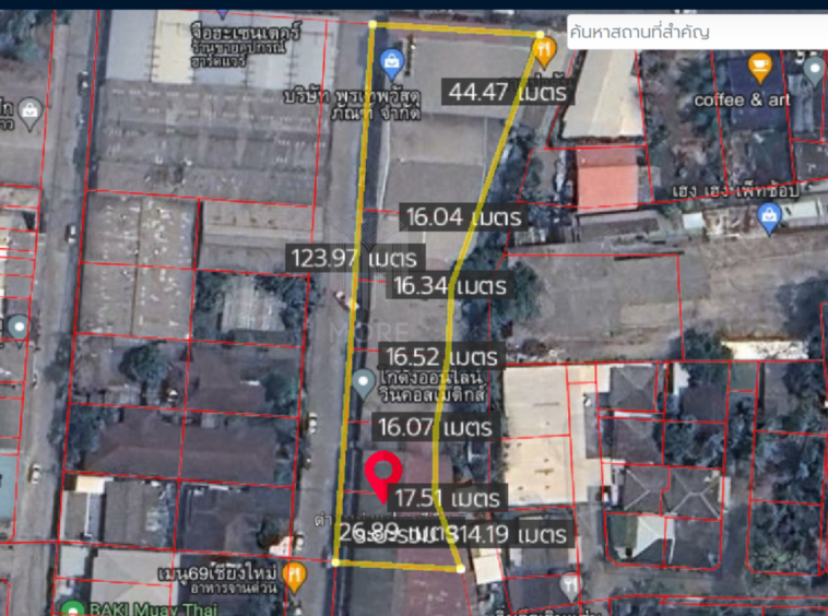 Property id158ls Land for sale in Pa Tun 1-1-44 Rai on Super Highway Road-MR-158ls