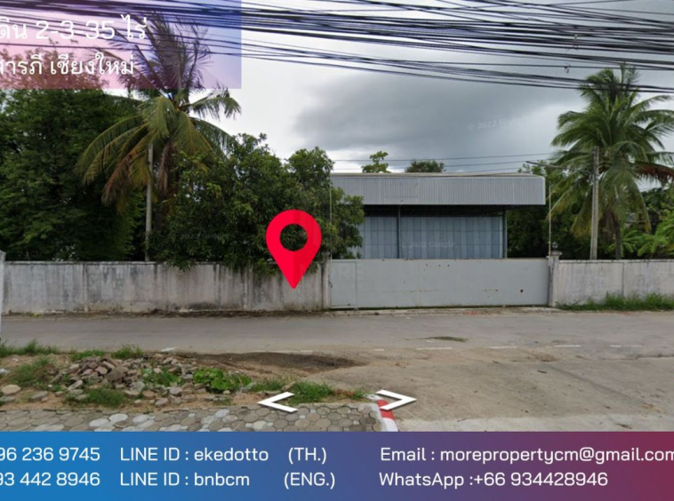 Property ID167LS Land for sale in Saraphee 2-3-35 Rai near BigC Don Chan-MR-167LS