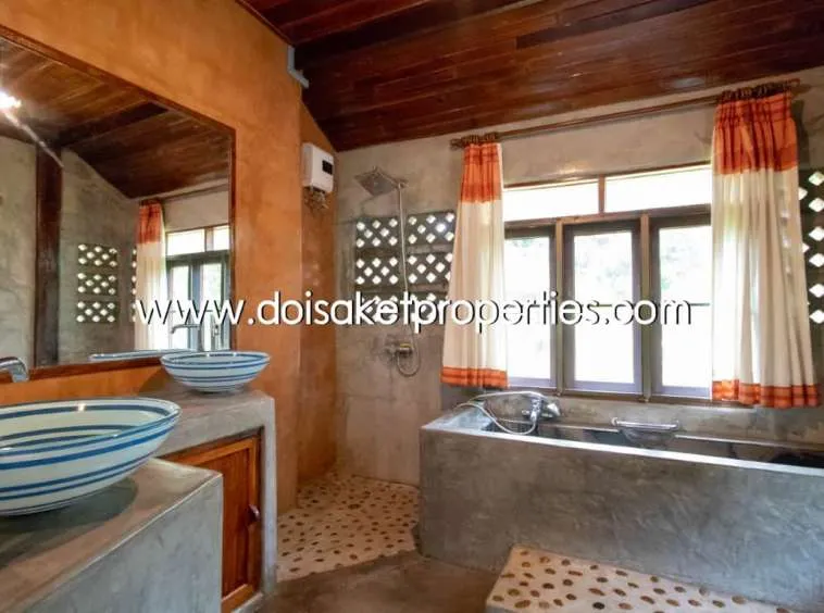 Doi Saket-DSP-(HS195-02) Cool Design House and Coffee Shop on Nearly 4 Rai of Land for Sale in Doi Saket                            