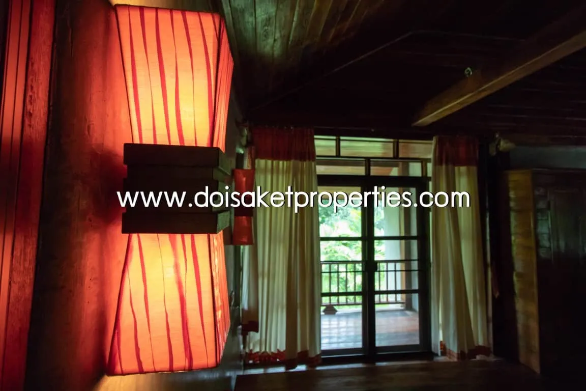 Doi Saket-DSP-(HS195-02) Cool Design House and Coffee Shop on Nearly 4 Rai of Land for Sale in Doi Saket                            