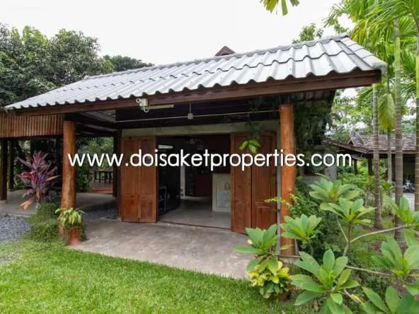 Doi Saket-DSP-(HS195-02) Cool Design House and Coffee Shop on Nearly 4 Rai of Land for Sale in Doi Saket                            