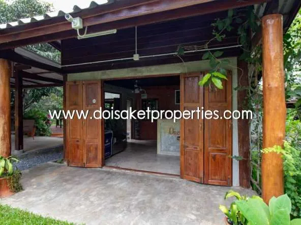 Doi Saket-DSP-(HS195-02) Cool Design House and Coffee Shop on Nearly 4 Rai of Land for Sale in Doi Saket                            