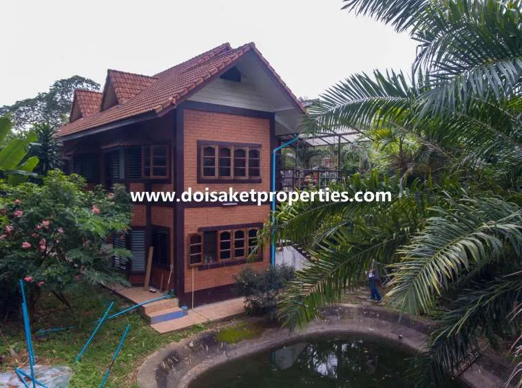 Doi Saket-DSP-(HS329-05) 5-Bedroom Family Home and Guest Bungalow with Gorgeous Gardens for Sale near Tao Garden in Luang Nuea