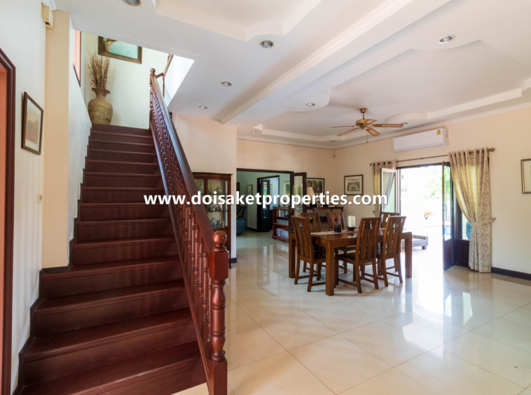 Doi Saket-DSP-(HS332-04) Outstanding 4-Bedroom Family Home with Swimming Pool for Sale in Luang Nuea