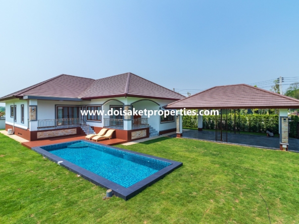 Doi Saket-DSP-(HS347-04) New Modern-Style Home with Swimming Pool and Views for Sale in Choeng Doi