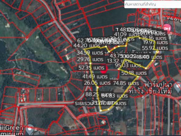 Property id153ls Land for sale in Mae Rim 35-3-53 Rai nearby Green Valley Golf club-MR-153LS