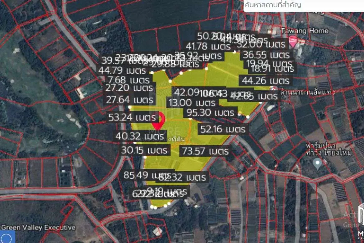 Property id153ls Land for sale in Mae Rim 35-3-53 Rai nearby Green Valley Golf club-MR-153LS