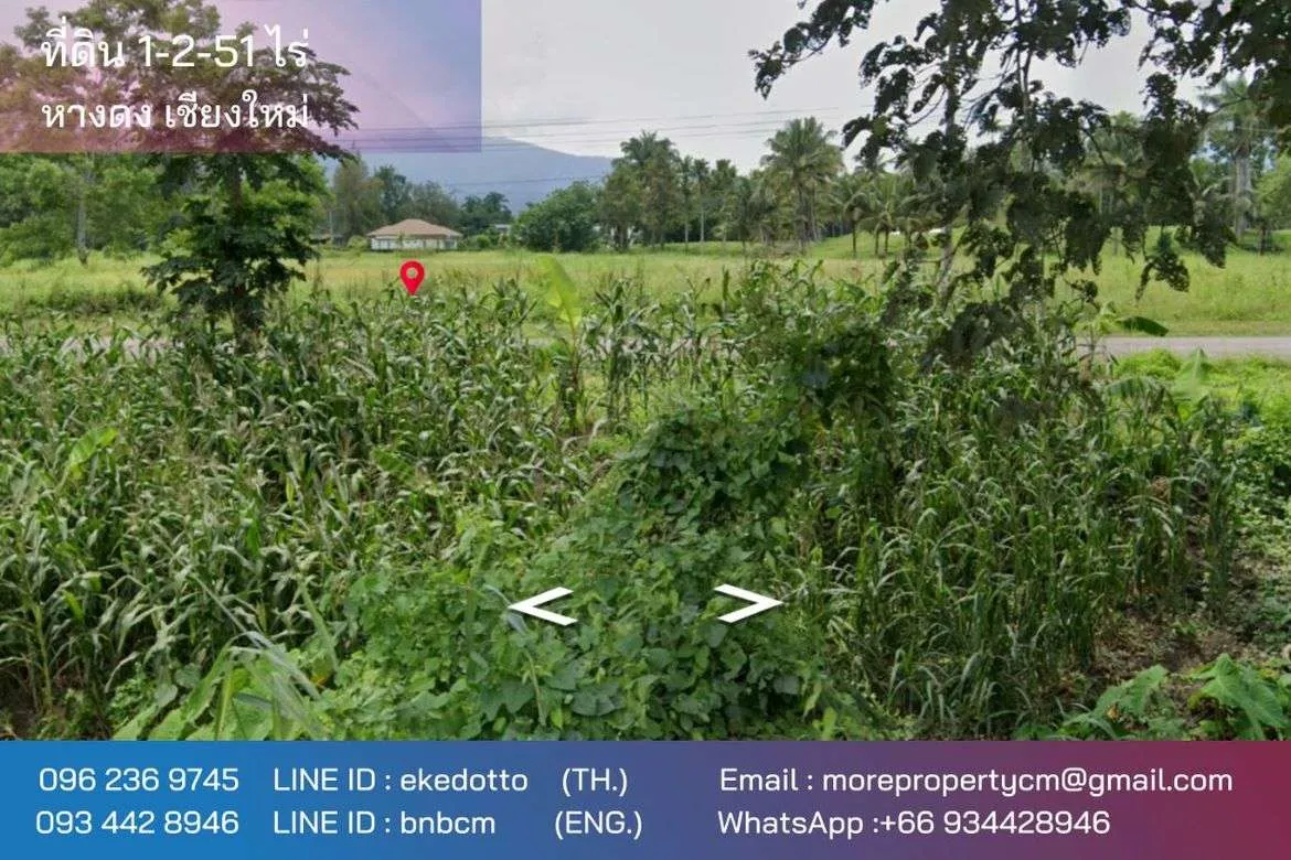 Property ID172LS Land for sale in Mae Rim 1-2 -51 Rai near Green valley golf club-MR-172LS