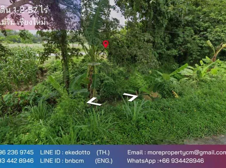 Property ID173LS Land for sale in Mae Rim 1-2-57 Rai near Green valley golf club-MR-173LS