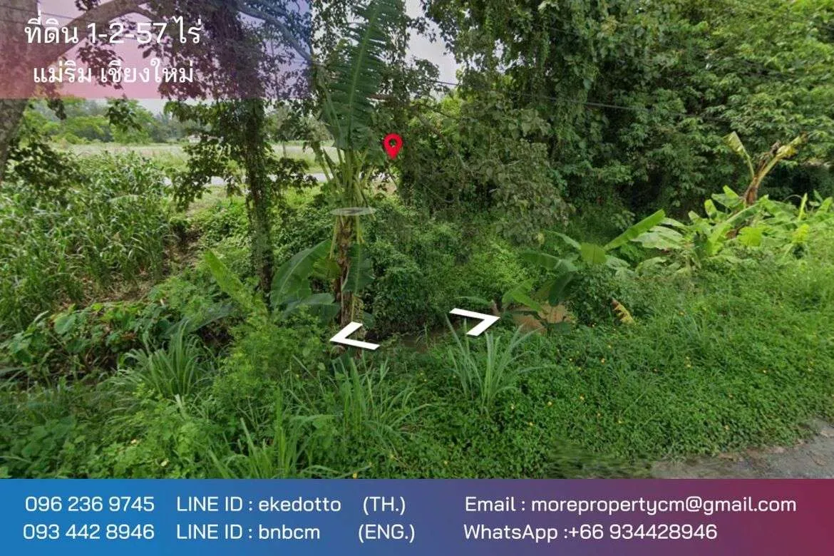 Property ID173LS Land for sale in Mae Rim 1-2-57 Rai near Green valley golf club-MR-173LS