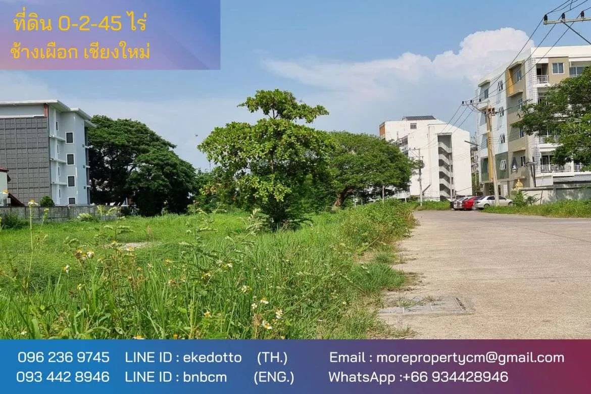 Property id143ls Land for sale in ChangPuek 0-2-45Rai near Rajabhat Chiangmai-MR-143ls