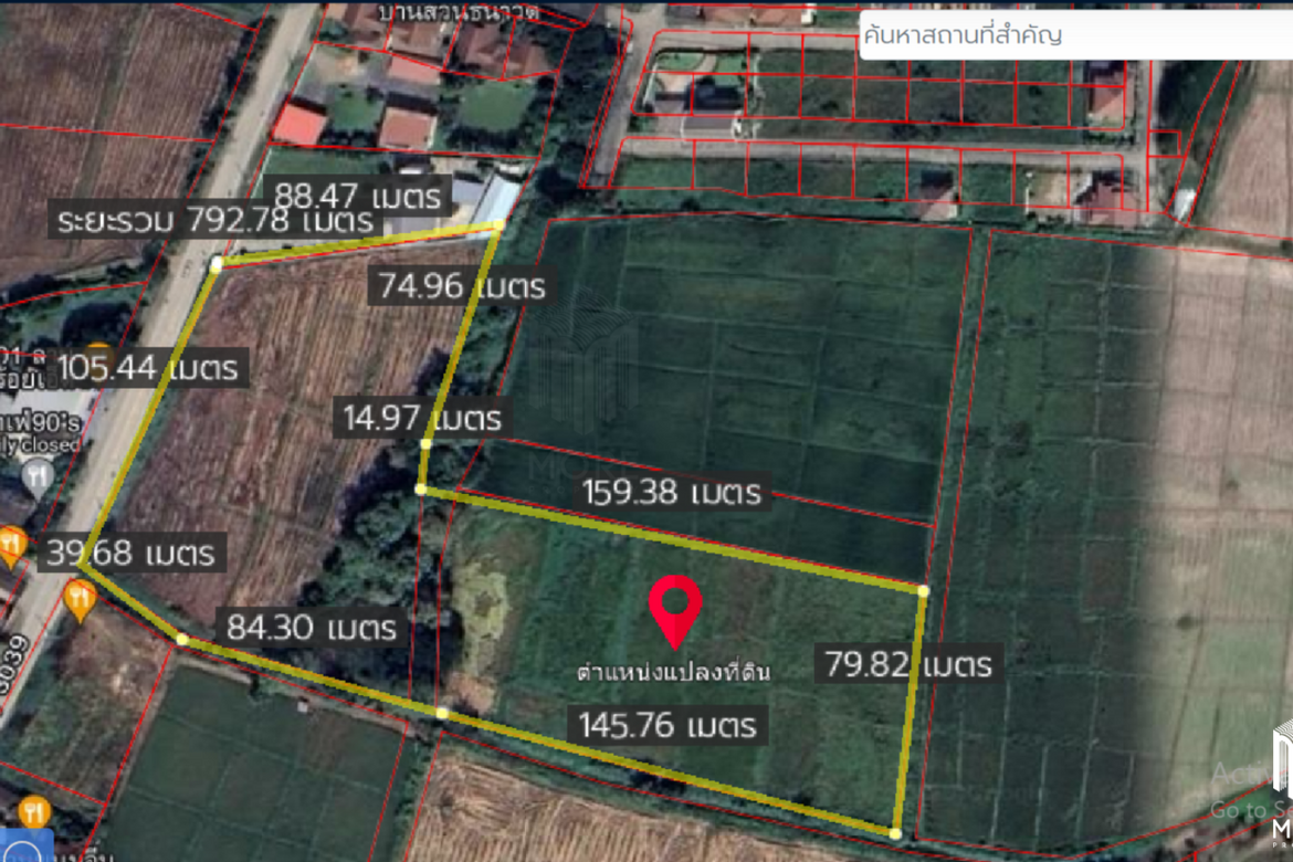 Property id024ls Land for sale in San Khum Phaeng 14-3-82 Rai near Buak Khang Municipality-MR-024ls