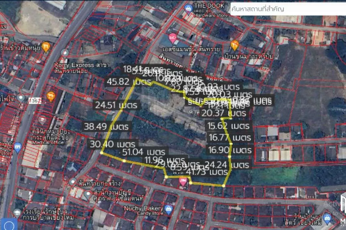 Property ID 166LS Land for sale in San Sai 10 Rai near Samyak Market