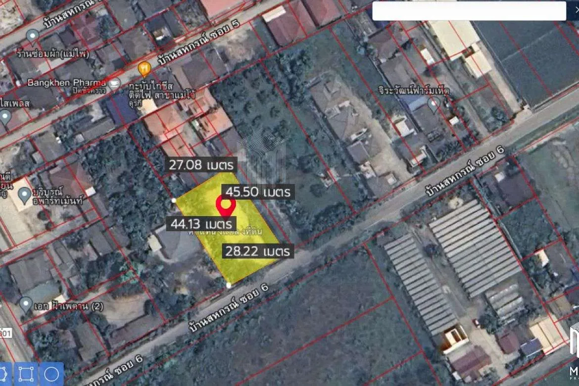 Property ID186LS Land for sale in San Sai