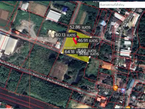 Property id016ls Land for sale in Saraphi 2- 0- 63 Rai near Wat Ko Prajamhong-MR-016ls