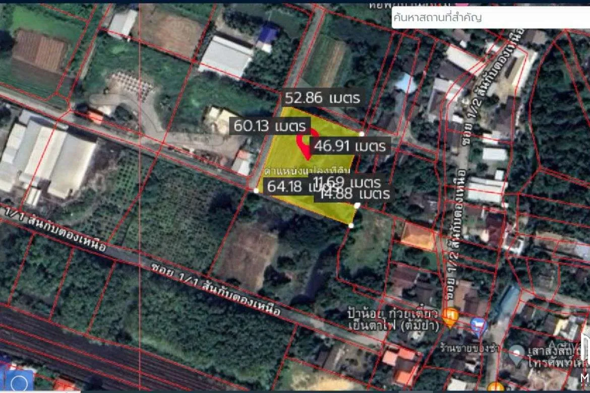 Property id016ls Land for sale in Saraphi 2- 0- 63 Rai near Wat Ko Prajamhong-MR-016ls