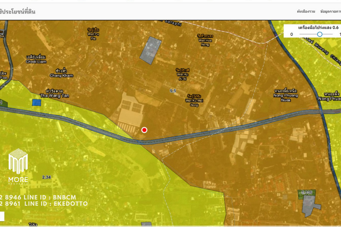 Property id044ls Land for sale in Saraphi 7-2-40Rai near Wiang Kum Kam-MR-044ls