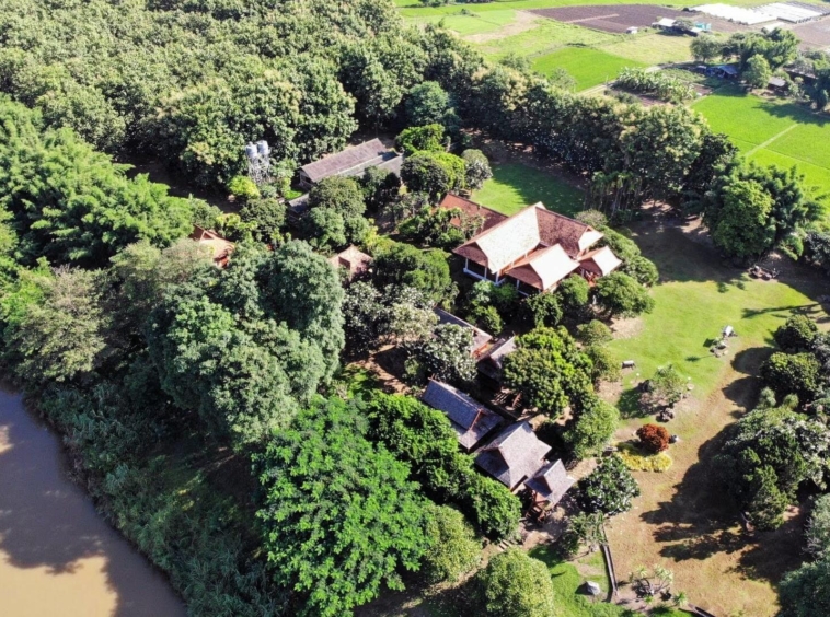 Teak Compound on 17.5 Rai along Ping River in Mae Rim-TNP-A875